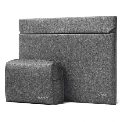 Abbildung von Inateck Ohne Magnet oder Reißverschluss Tasche Hülle Kompatibel mit 13 Zoll MacBook Air M3/M2/M1 2024 2018 A3113 A2681 A2337, Pro M2/M1 2022 2016 A2686 A2338