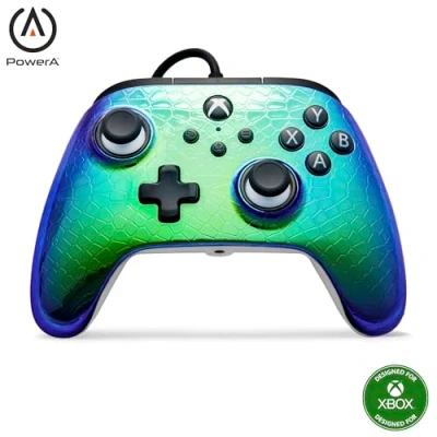 Abbildung von kabelgebundener Controller PowerA Advantage für Xbox Series XS Greifvogel Chrom, Gamepad, Videospiel Controller, Gaming