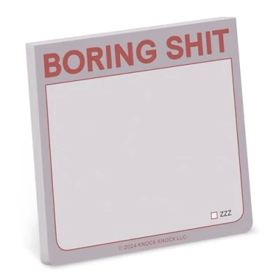 Abbildung von Knock Boring Shit Sticky Note Pad (Knock Notes)