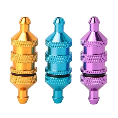 Abbildung von Drfeify 1/10 RC Öl Kraftstofffilter, Legierung Aluminium Kraftstofffilter Modellauto Upgrade Teile Playing Accessories Musical Instrument