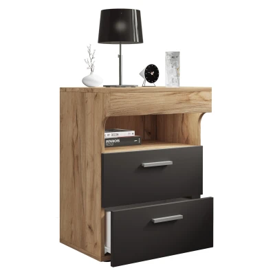 Abbildung von VCM Nachttisch Holz Nachtschrank Schublade Slepal L