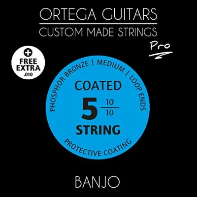 Abbildung von Ortega Guitars Custom Made Strings Pro Banjo 5 Saiten/Loop ends Phosphor Bronze beschichtet (BJP 5)