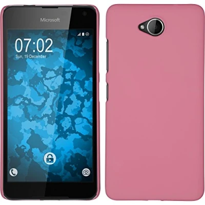 Abbildung von PhoneNatic case kompatibel mit Microsoft Lumia 650 Hülle rosa gummiert Hard Cover
