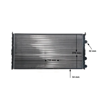 Abbildung von MAHLE ORIGINAL CR 417 000S Kühler, Motorkühlung für Fahrzeuge mit/ohne Klimaanlage 722 377 34 Kühlrippen mechanisch gefügt