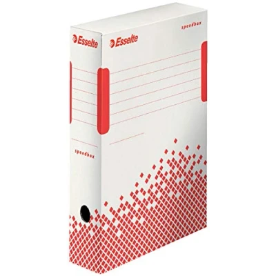 Abbildung von Esselte Archiv Schachtel SPEEDBOX, DIN A4, wei /rot,(B)80 mm VE