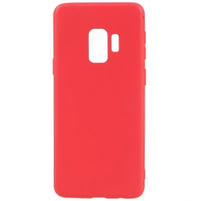Abbildung von CoverKingz Handyhülle kompatibel mit Samsung Galaxy S9 Silikon Handy Hülle Soft Case Weiche Smartphone Schutzhülle Matt Rot