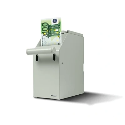 Abbildung von Safescan 4100 POS Safe (grau), sichere und diskrete Aufbewahrung von bis zu 300 Banknoten perfekt für die Montage unter dem Verkaufstresen Einfache Installation in der Nähe Ihre Kassenschulade