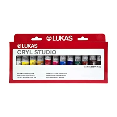 Abbildung von LUKAS Cryl Studio Acrylfarben Set 12 x 20 ml