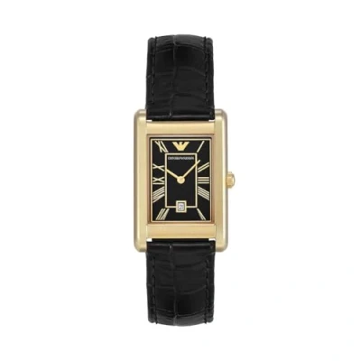 Abbildung von Emporio Armani Traditional GINO Uhr, Herren, Größe: One Size, Black