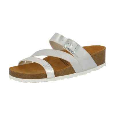 Abbildung von Lico Natural Glitter Damen Pantoletten, Silber, 40 EU