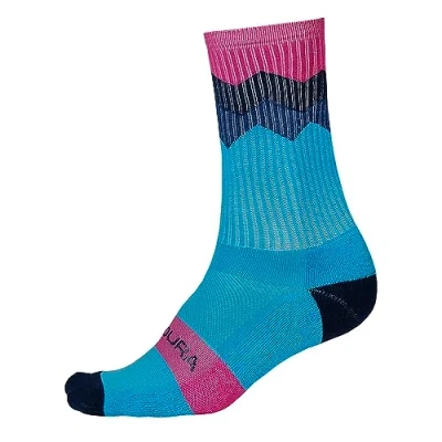 Abbildung von Endura Jagged Fahrradsocken für Herren, Electric Blue, S