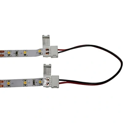 Abbildung von 5x 50cm LED Clip Verbinder mit Kabel für 8mm Streifen 13x5mm einfarbige 2 Pin