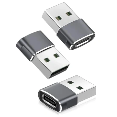 Abbildung von Basesailor USB auf C Adapter 3 Pack,Typ Buchse zu A Stecker Ladegerät Netzteil für iPhone 16 15 14 Pro Max,iPad 10 11 Mini 6 Air,Apple Watch 8 9 S10,Samsung Galaxy S24 A54 Plus Ultra,Carplay