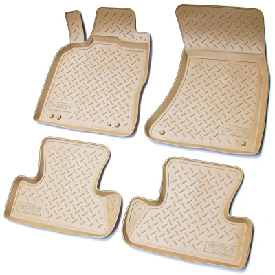 Abbildung von RECAMBO F 8304 Fußmattensatz Gummi vorne und hinten 4 beige Maßgefertigt AUDI: Q5