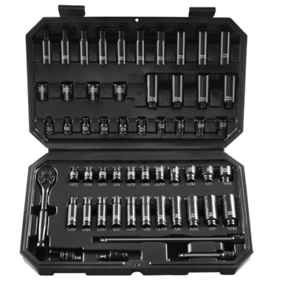 Abbildung von VEVOR Steckschlüsselsatz Set 55 teilig Muttern Entferner 6,35mm Antrieb Koffer