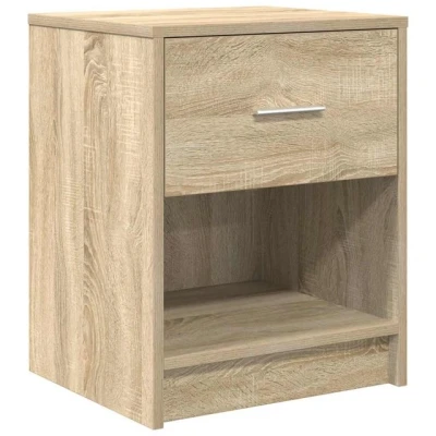 Abbildung von vidaXL Nachttisch mit Schublade Sonoma Eiche 40x34x50 cm, Nachtschrank, Nachtkommode, Betttisch, Nachtkonsole, Bettschrank, Beistelltisch Schlafzimmer