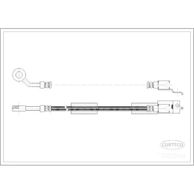 Abbildung von CORTECO 19032488 Bremsschläuche Vorderachse 413 JEEP: Cherokee II, WRANGLER 2, Grand I