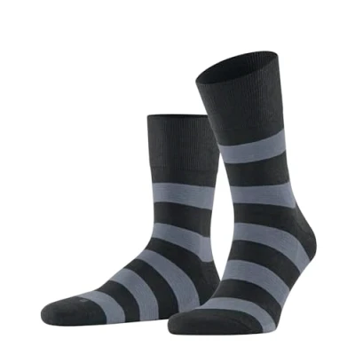 Abbildung von Falke Block Stripe Socken, Größe: 44 45, Black