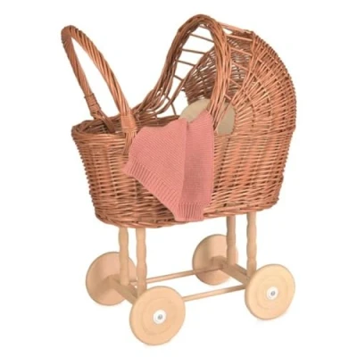 Abbildung von Egmont Toys Puppenwagen aus Weidenkorb 53x45x24 cm