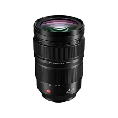 Abbildung von Panasonic S E2470E LUMIX PRO Objektiv (24 70mm, F2.8, Staub, Spritzwasser und Kälteresistent) Schwarz