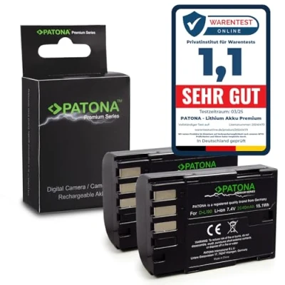 Abbildung von PATONA 2X Premium Akku Ersatz für Pentax D Li90 Batterie Kompatibel mit 645D, K 01, 3 II, 5 7 DSLR