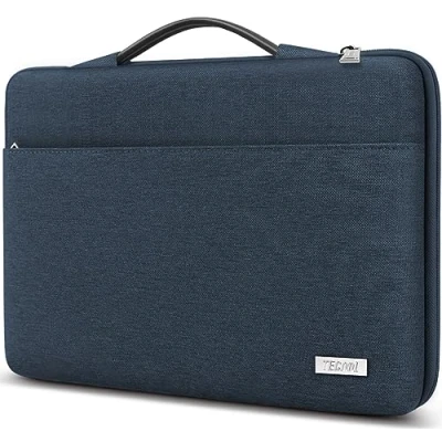 Abbildung von TECOOL 13,3 Zoll Laptop MacBook Tasche Hülle für Air Pro 13 M3 M2 M1 2024 2022 2012,MacBook 14 2023 2021,Surface Schutzhülle Wasserdicht Notoebook 13.3, Denim Blau