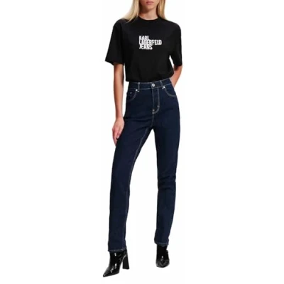 Abbildung von KARL LAGERFELD JEANS, HIGH Rise Tapered Leg Denim, GEWÄSSERTES BLAU, 2430