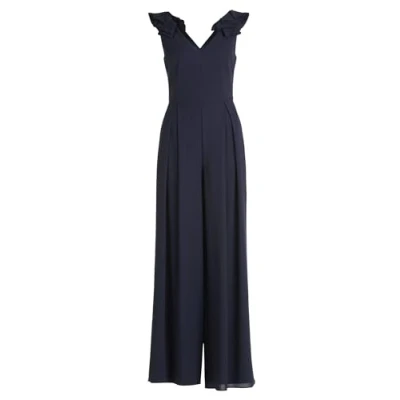 Abbildung von Vera Mont Damen Jumpsuit mit Volant 40, dunkel blau