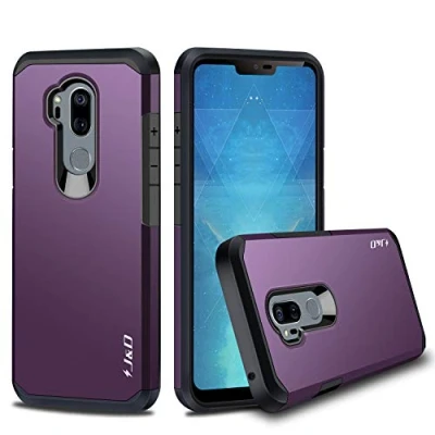 Abbildung von J&amp;D Kompatibel für LG G7 Hülle, ThinQ [ArmorBox] [Doppelschicht] [Heavy Duty Schutz] Hybrid Stoßfest Schutzhülle G7, Violett