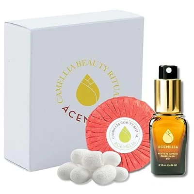Abbildung von Pack Essential für Schönheit mit Kamelienöl Japanisches SAHO Ritual Reinigung und Feuchtigkeit Gesichtspflege Set Originelle Geschenke Frauen