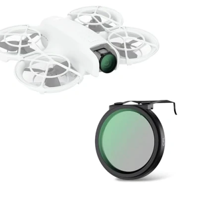 Abbildung von JJC CPL Polarisationsfilter Kompatibel mit DJI NEO, Mehrfach Beschichteter Zirkular Reinigungstuch und Filter Schutzhülle, Tragbares NEO Drohnen Zubehör