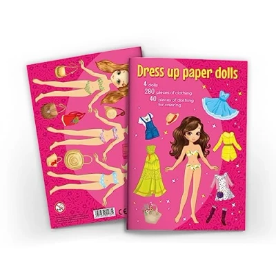 Abbildung von JUNAPACK Anziehpuppe Anziehpuppen zum Ausschneiden Papier Spielbuch mit Kleidungsstücken (1 tlg), aus