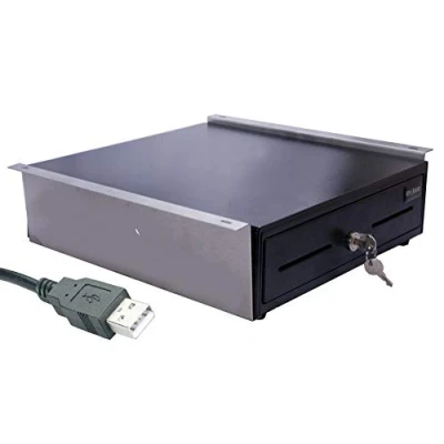 Abbildung von USB Kassenlade mit Untertischhalterung iQCash330USB 33x35x10cm, Kassenschublade Geldlade Geldkassette