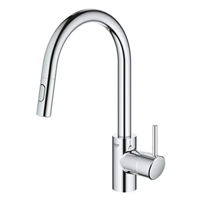 Abbildung von GROHE Concetto, Ziehen, Edelstahl, Hebelgriffe, Eins/Eine(r), Type U, Keramik