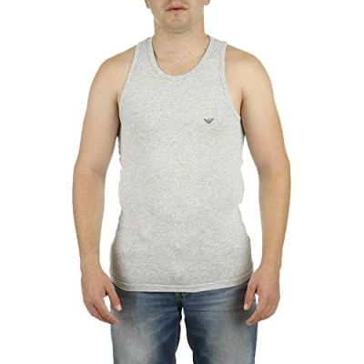 Abbildung von Emporio Armani Underwear Herren Tank Iconic Logoband Schlafanzugoberteil, Grau, Gr. S