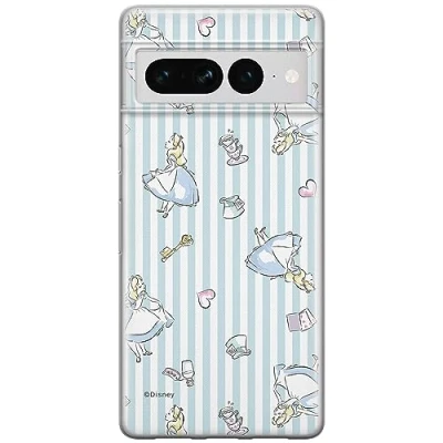 Abbildung von ERT GROUP Handyhülle für Google Pixel 7 PRO Original und offiziell Lizenziertes Disney Muster Alice 001 optimal an die Form des Handy angepasst, hülle aus TPU