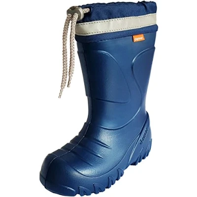 Abbildung von demar. Kinder Mädchen Jungen Gummistiefel Wolle gefüttert Regenstiefel leichtes Eva Material Blau 24/25 EU