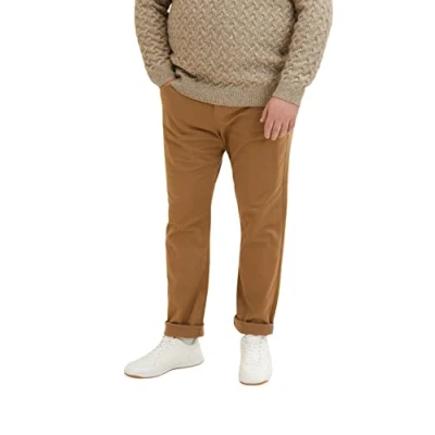 Abbildung von TOM TAILOR Herren Plusize Thermo Hose 1035785, 15078 Otter Brown, 40W / 32L