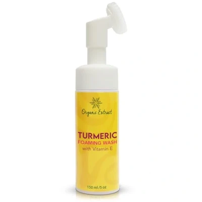 Abbildung von Kurkuma Hautaufhellendes Gesichtswaschgel 5 fl oz / 150 ml Täglicher Feuchtigkeitsspender, Sanfter Gesichtsreiniger für alle Hauttypen mit Kojisäure, Vitamin E und Aloe Vera von ORGANIC EXTRACT