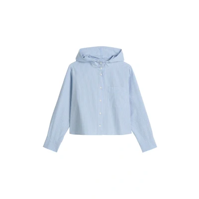 Abbildung von Marc O&#039;Polo Denim Relaxed AUS Papertouch Hemdbluse, Damen, Größe: XXS, Light blue