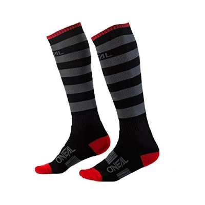 Abbildung von O&#039;NEAL Mountainbike Motocross Socken MTB Downhill Freeride Schweißabsorbierend, Verstärkter Fersen &amp; Sohlenbereich Pro MX Scramler Unisex Erwachsene Schwarz Grau Rot One Size