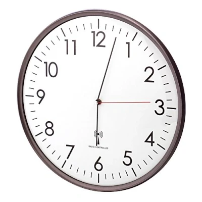 Abbildung von TFA Dostmann Funkwanduhr analoge nahezu lautlose Wanduhr Funchal 60.3516.10