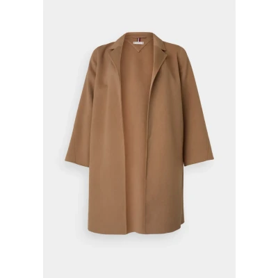 Abbildung von Tommy Hilfiger Curve Belted COAT Klassischer Mantel, Damen, Größe: 52, Light sepia brown