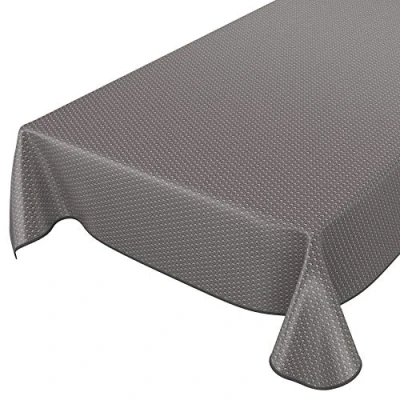 Abbildung von ANRO Tischdecke Wachstuch abwaschbar Wachstuchtischdecke Wachstischdecke Modernity Dunkelgrau 200x140cm mit Saum Eingefasst