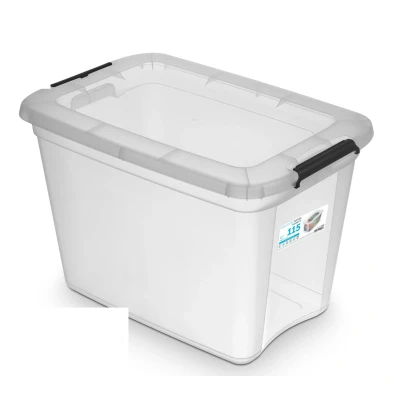 Abbildung von ORPLAST RobuStore Box mit Clips 115 Liter 78 x 53 43cm transparent