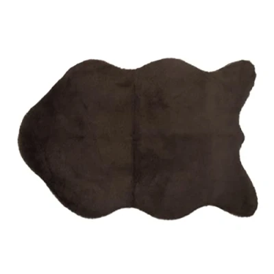 Abbildung von Gözze Eleganter und Weicher Teppich aus Kunstleder, 80 x 120 cm Taupe