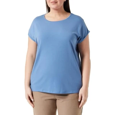 Abbildung von Vero Moda Damen VMAVA Plain SS TOP GAJRS NOOS T Shirt, Coronet Blue, Small