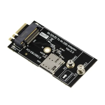 Abbildung von KALEA INFORMATIQUE Adapter M2 B Key und Nano SIM auf M.2 E A für 3G 4G 5G WiFi, unterstützt Karten Typ USB PCIe