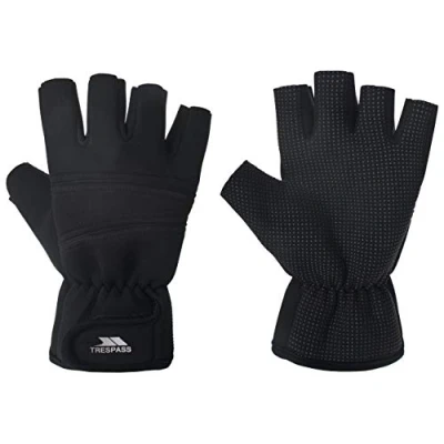 Abbildung von Trespass Carradale, Black, XS/S, Wasserdichte Fingerlose Neopren Handschuhe für Damen und Herren / Unisex, X Small/Small, Schwarz
