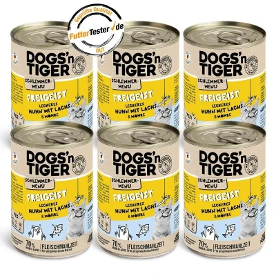 Abbildung von Adult, Katzenfutter, Freigeist, Katzen Nassfutter, Getreidefrei, Huhn, Lachs &amp; Karotte, 6x 400g 6x400g